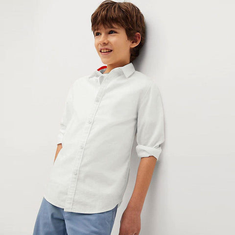 Kids Premium White Semi Formal Casual Shirt (12 Months To 14 Years)