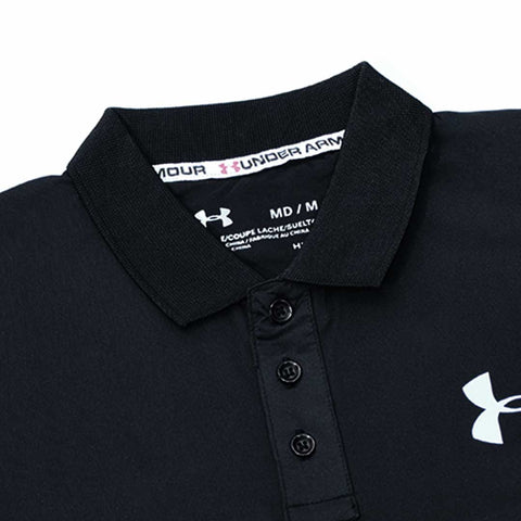 Premium 360 Stretch Playoff Black Polo For Men