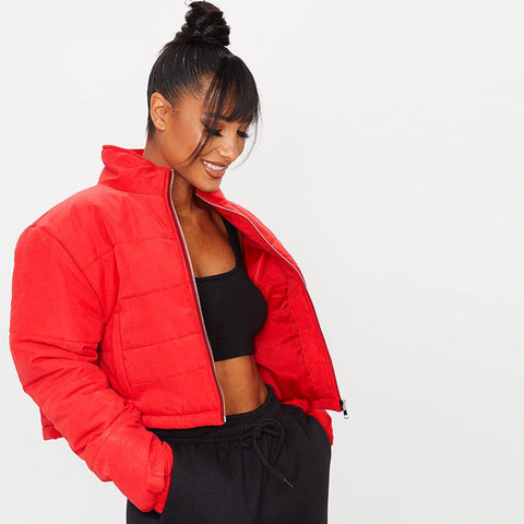 Women Puffer Red Jacket