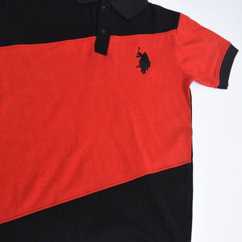 Boys Cross Color Block Star Cotton Polo (7 to 14 Years)