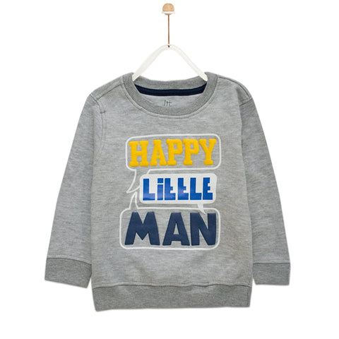 Kid's Happy Little Man Sweat Shirt ( 4 MONTHS TO 24 MONTHS )