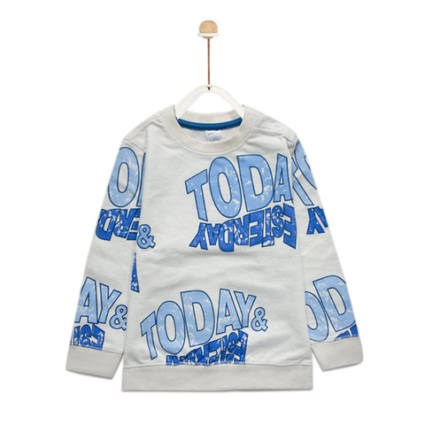 Baby Club Today & Yesterday Printed Sweat Shirt ( 3 MONTHS TO 18 MONTHS ) - Deeds.pk