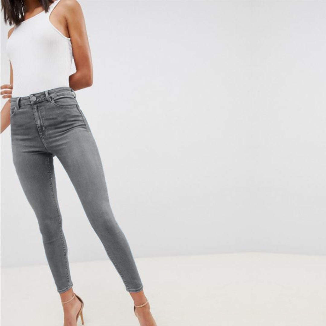 Women Classic Skinny Dark Grey Denim (W28 TO 33)