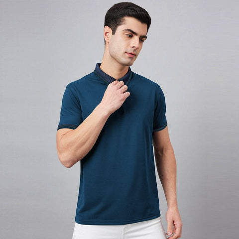 Jupiter Zip Neck Premium Workout Dry Fit Polo For Men (Minor Fault)