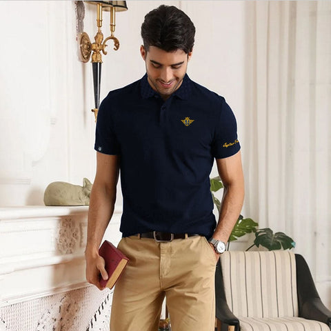 Jupiter Textured Collar Embroidered Logo Viscosen Soft Cotton Polo For Men (Minor Fault)