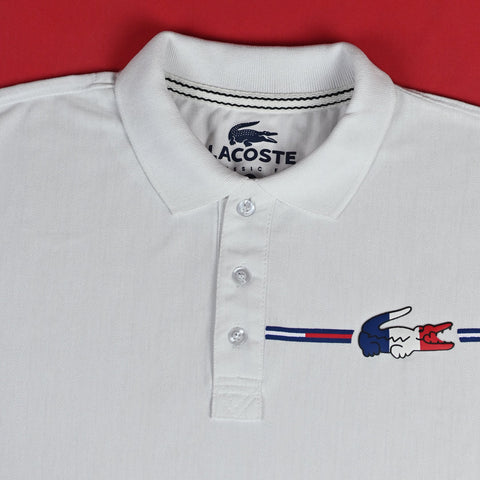 Textured Fabric Alligator Logo Premium Cotton Polo For Men