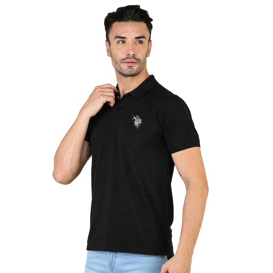 High Density Logo Cotton Polos