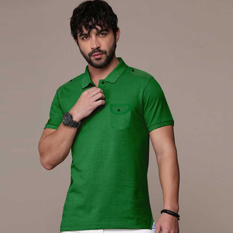 Jupiter Men Marine Cotton Polo