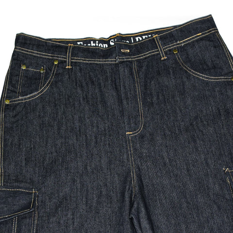 Jupiter Gold Stitch Cargo Pockets Denim Pent For Men