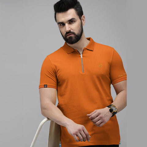 Jupiter Aestival Zip Neck Viscose Soft Premium Polo For Men