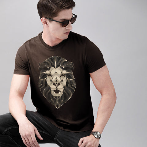 Jupiter Royal Lion Cotton Graphic Tee For Men