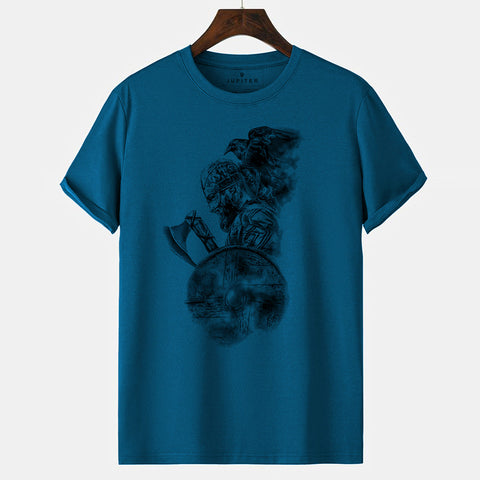 Jupiter Viking Warriors Cotton Graphic Tee For Men