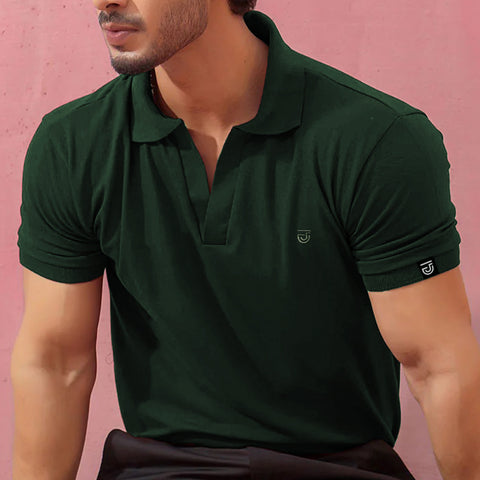 Jupiter Aestival Johnny collar Viscose Soft cotton polo for men