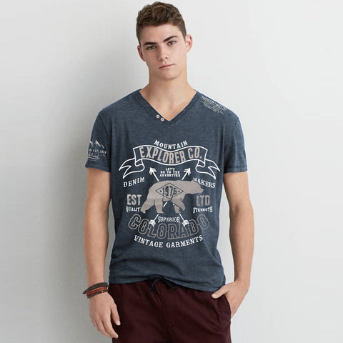 Explorer V Neck Tee Shirt For Men