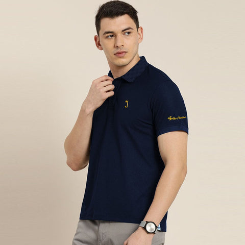 Jupiter Textured Collar Signature Logo Viscosen Soft Cotton Polo For Men (Minor Fault)