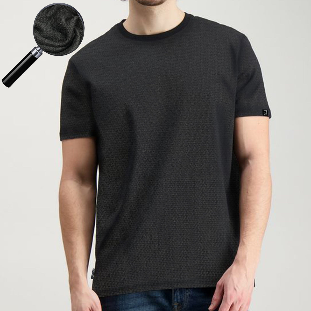 Jupiter Aestival  Pop Corn Textured Cotton Tee For Men