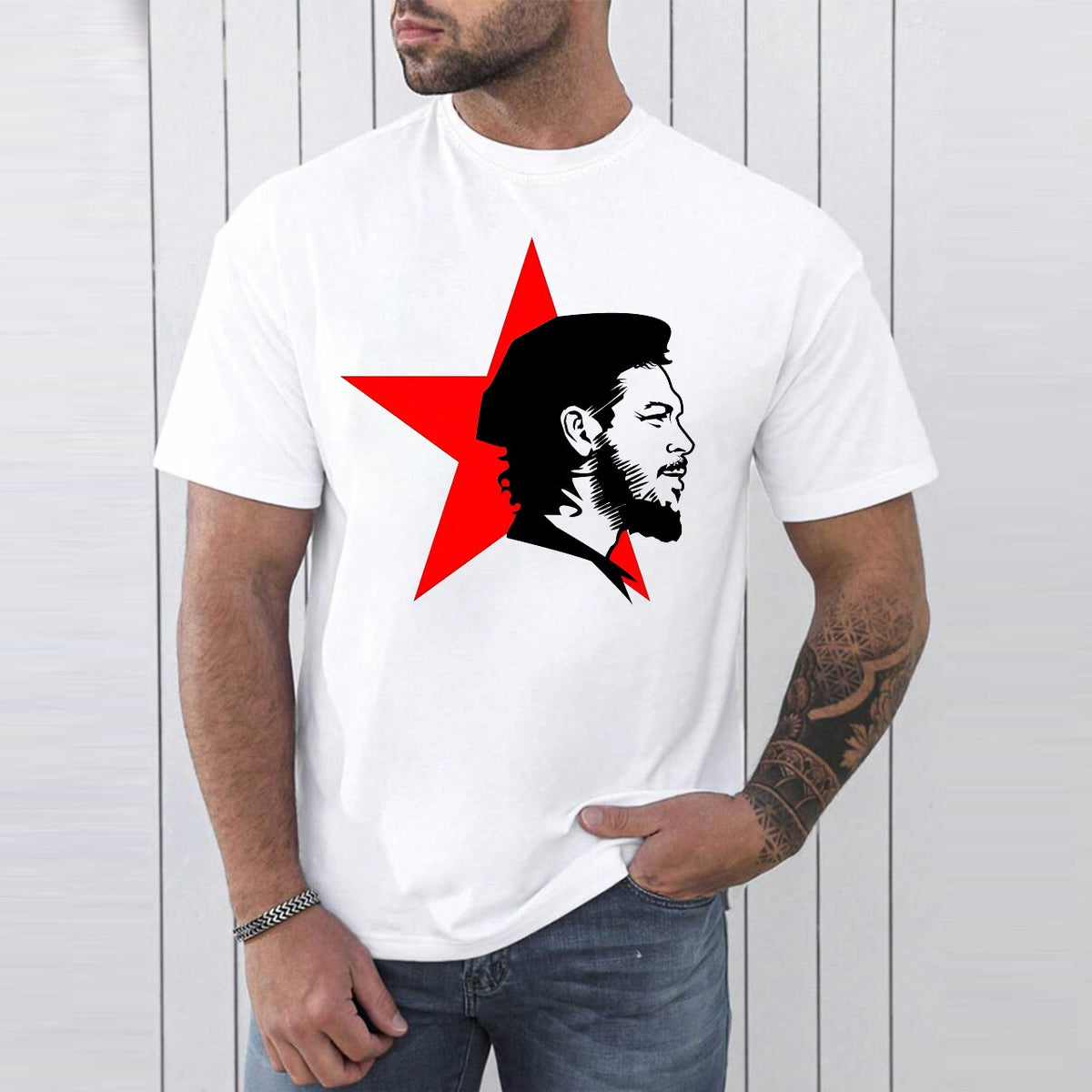 Jupiter Che Guevara Cotton Graphic Tee For Men