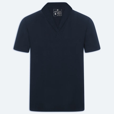 Jupiter Shawl Neck Pull Over Cotton Polo For Men