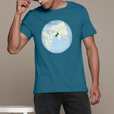 Jupiter Globe Cotton Graphic Tee For Men