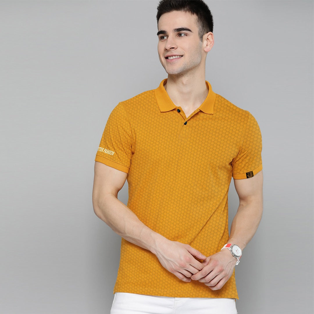 Jupiter Pop Corn Textured Trendy Polo For Men