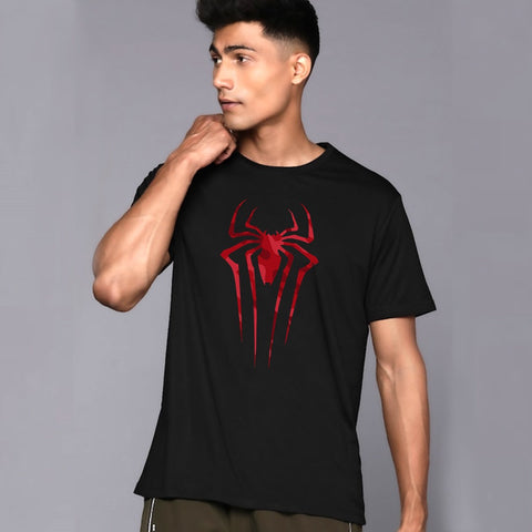 Jupiter Red Spider Graphic Cotton Tee For Men