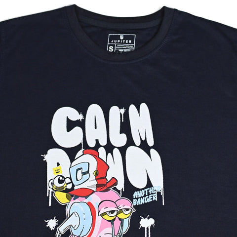 Jupiter Calm Down Cotton Graphic Tee For Men