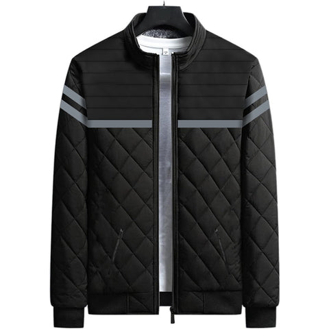 Imported Reflector Stripes Sherpa Lining Bomber Jackets For Men