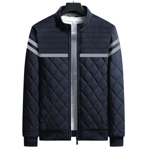 Imported Reflector Stripes Sherpa Lining Bomber Jackets For Men