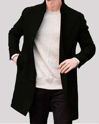 Imported Executive Woolen Business Long Coat For Men