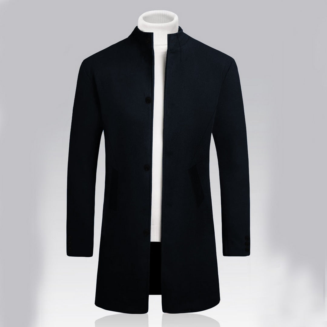 Imported Noble Crest Woolen Business Long Coat For Mens