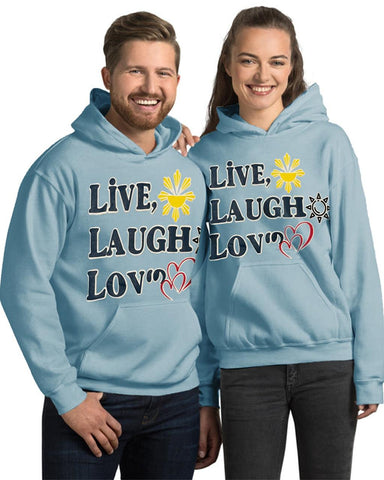 Jupiter Heavy Gsm Live & Laugh Puff Printed Oversized Hoodie