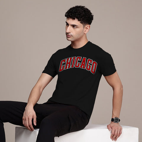 Jupiter Chicago Cotton Graphic Tee For Men