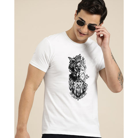 Jupiter Vikings Saga Cotton Graphic Tee For Men