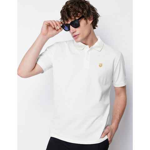 Jupiter Textured Collar Cotton Viscose Prime Pique Polo For Men