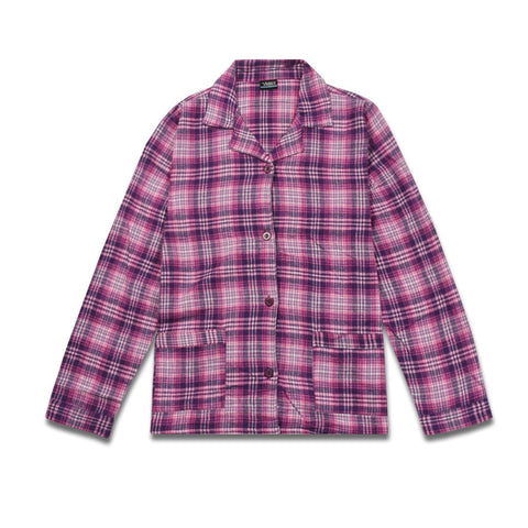 Women nightwear checkered Pink Shirt