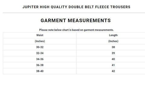 JUPITER HIGH QUALITY DOUBLE BELT FLEECE TROUSERS