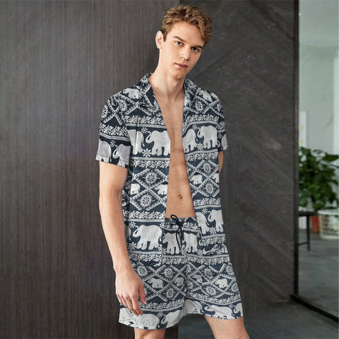 Jupiter Men Holiday Cotton Linen Roman Empire Twin Set