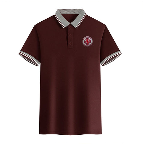 Jupiter Scotland Embroidered Badge Men Polo