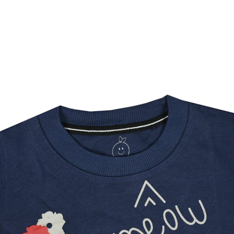 kid's You Meow Me Meow Printed Navy SweatShirt ( 1YEARS to 12 YEARS)