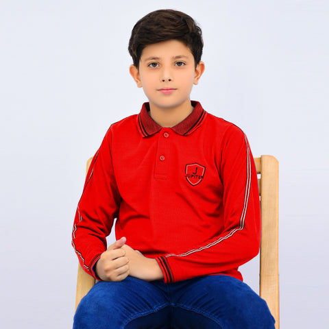 Jupiter Jackpot Kids Long Sleeves Cotton Polo