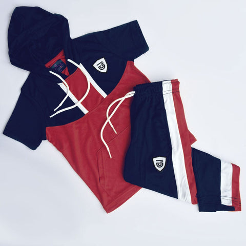 Jupiter Kids Poly Athletic Summer Hooded Track SuitÂ 2-14Â years