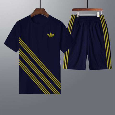 Cross Three Stripes Moisture Wicking Men Track Pair