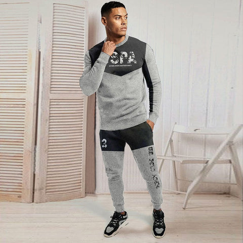 Color Block Fleece Charcoal/Grey  Quality Track Suit