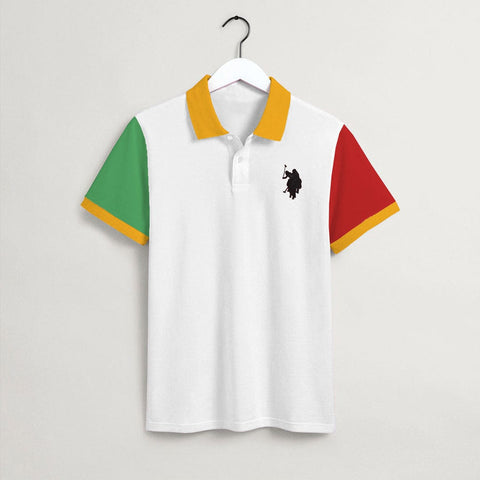 Boys Contrast Sleeves Cotton Polo (7 to 14 Years)