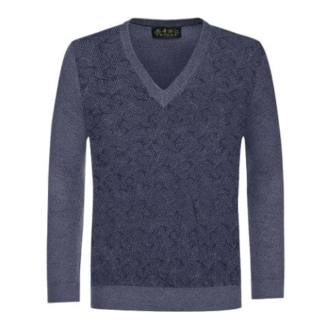 Men V Neck Long Sleeves Synthetic WoolÂ Sweaters