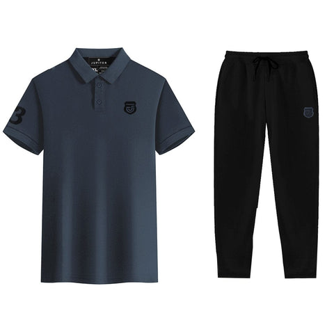 Jupiter Left Applique Logomen Contrast Track Pair With Cotton polo