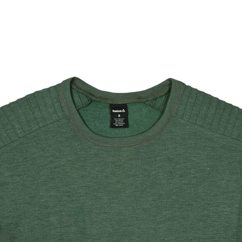 Women Classic Shoulder Slub Green Sweat