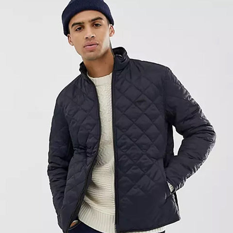 JUPITER GEOMETRIC PATTERN ZIP THROUGH PUFFER JACKET