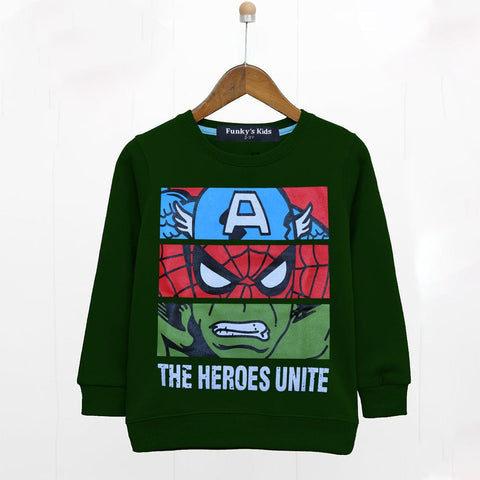 United Super Heroes Boys ( 2-3 YEARS TO 13-14 YEARS ) Fleece Sweat Shirt