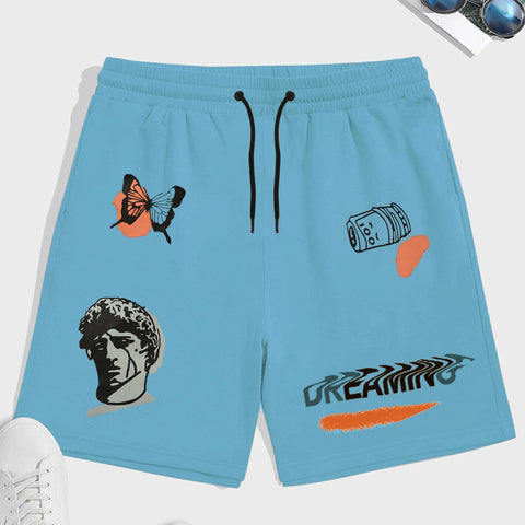 Jupiter men Figure graphic Terry shorts